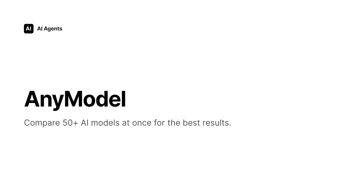 AnyModel Review 2026 | AI Infrastructure & MLOps Tool - Pricing & Features