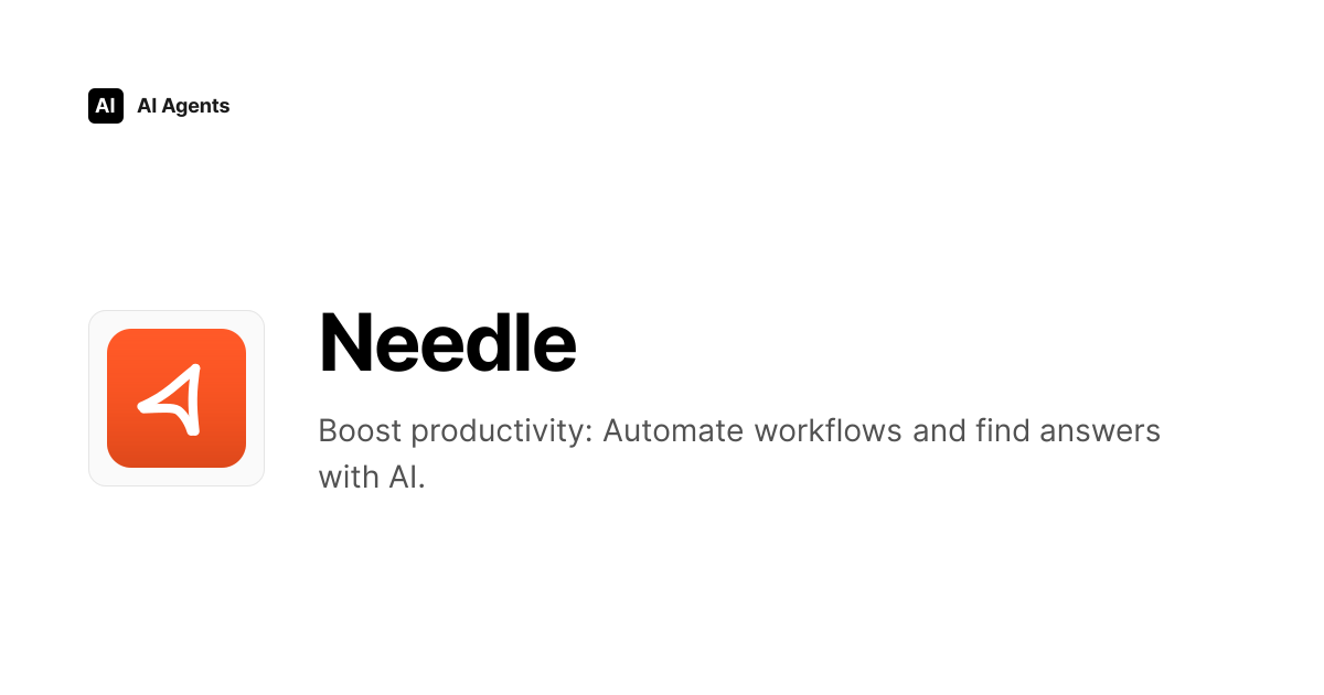 Needle Review 2026 | AI Infrastructure & MLOps Tool - Pricing & Features