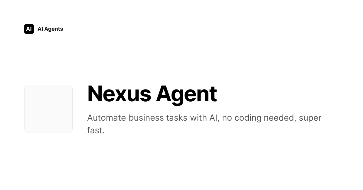 Nexus Agent Review 2026 | AI Infrastructure & MLOps Tool - Pricing ...