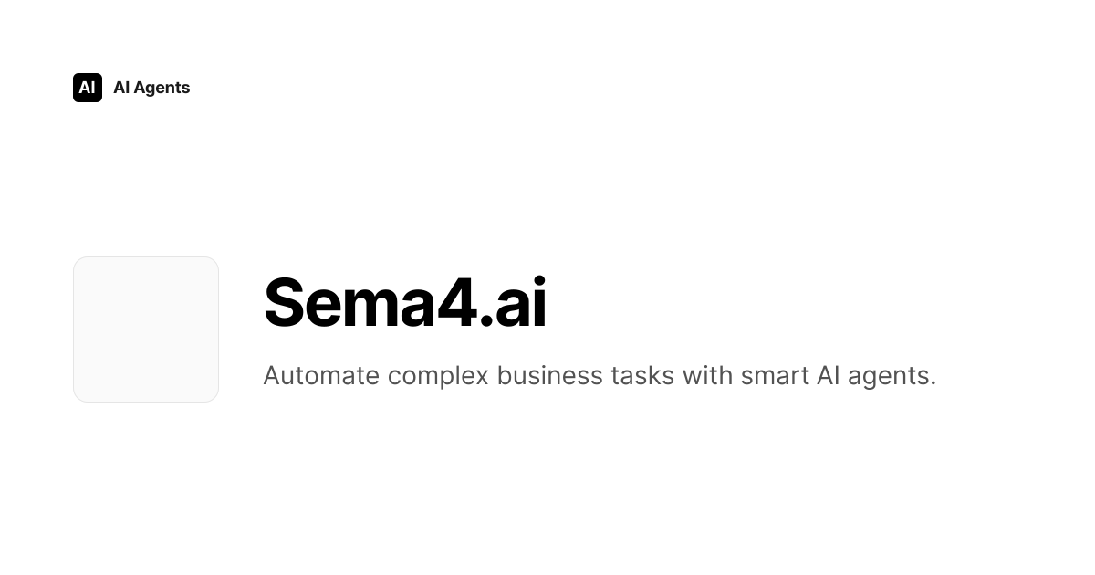 Sema4.ai Review 2026 | AI Infrastructure & MLOps Tool - Pricing & Features