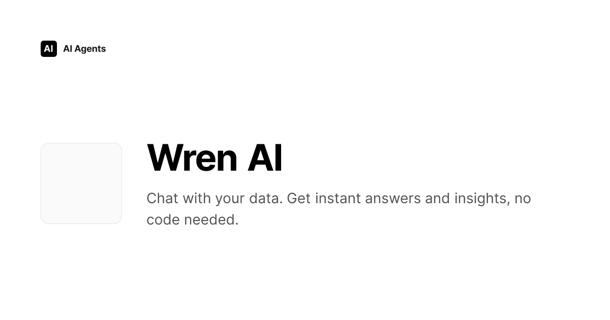 Wren AI Review 2026 | Data Analytics & Business Intelligence Tool ...