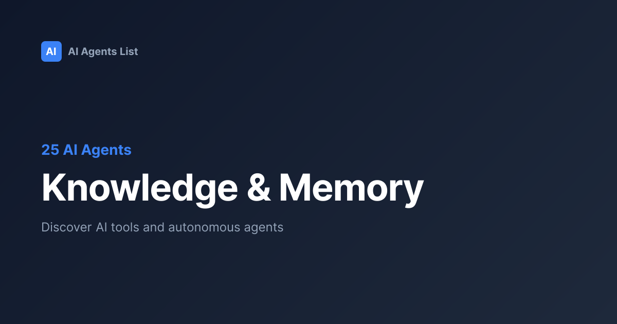 Knowledge & Memory MCP Servers | 25+ Model Context Protocol Servers