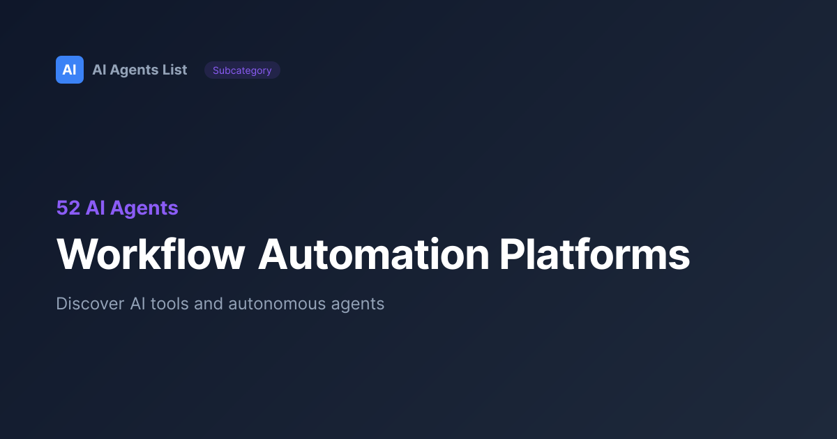 Workflow Automation Platforms AI Tools | Best Business Operations ...