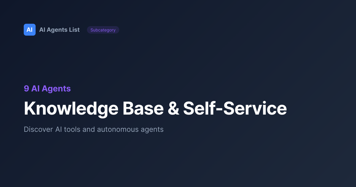 Knowledge Base & Self-Service AI Tools | Best Customer Service ...