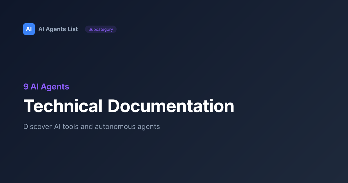 Technical Documentation AI Tools | Best Software Engineering Agents 2026