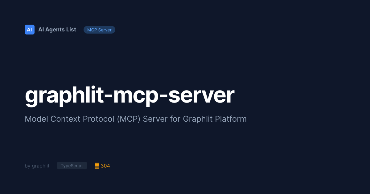 graphlit-mcp-server MCP Server | Knowledge & Memory - TypeScript