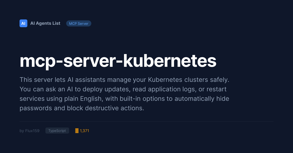 mcp-server-kubernetes MCP Server | Browser Automation - TypeScript