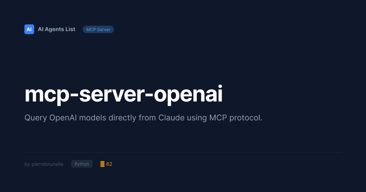 mcp-server-openai MCP Server | Version Control - Python